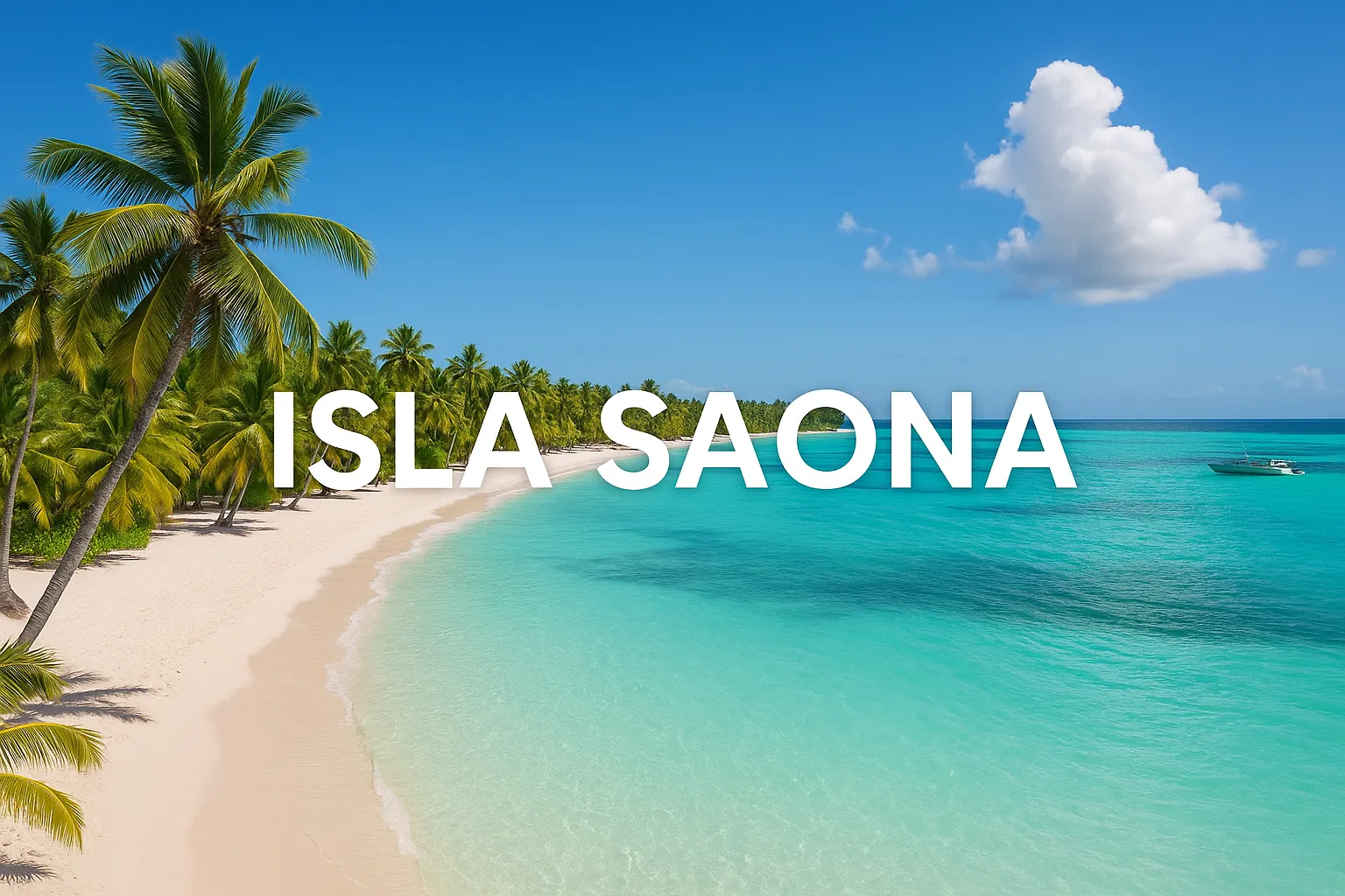 Vista panorámica de Isla Saona con clima perfecto para tours turísticos