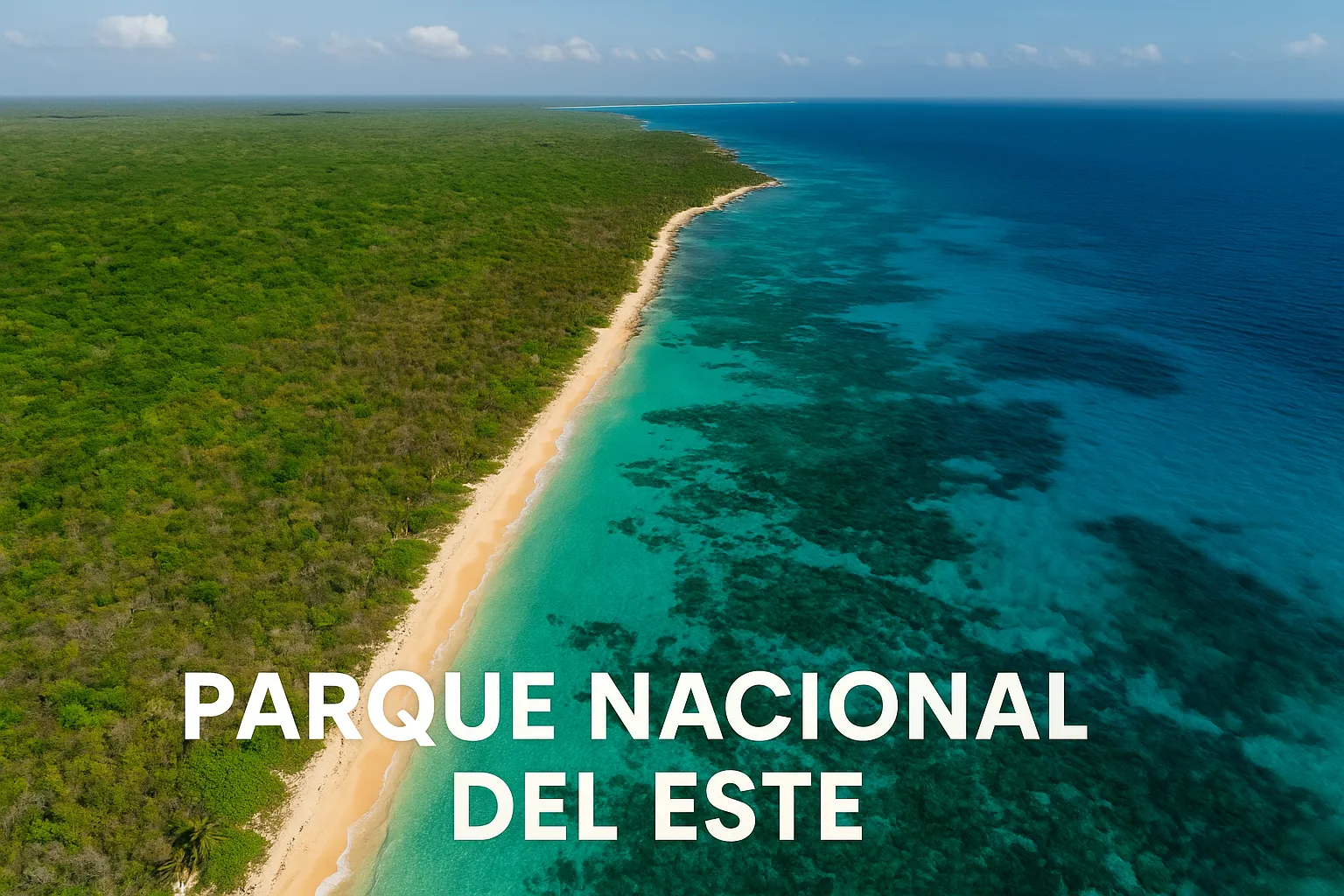 Vista aérea del Parque Nacional del Este República Dominicana ecosistemas