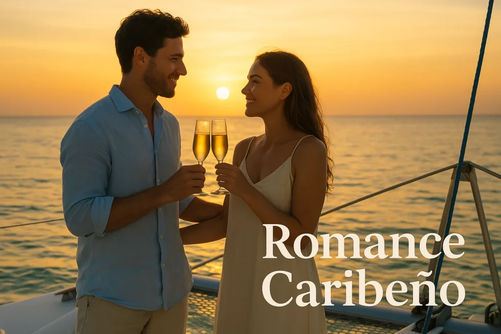 Parejas románticas en catamarán Caribe - Tours islas del Caribe para visitar en pareja