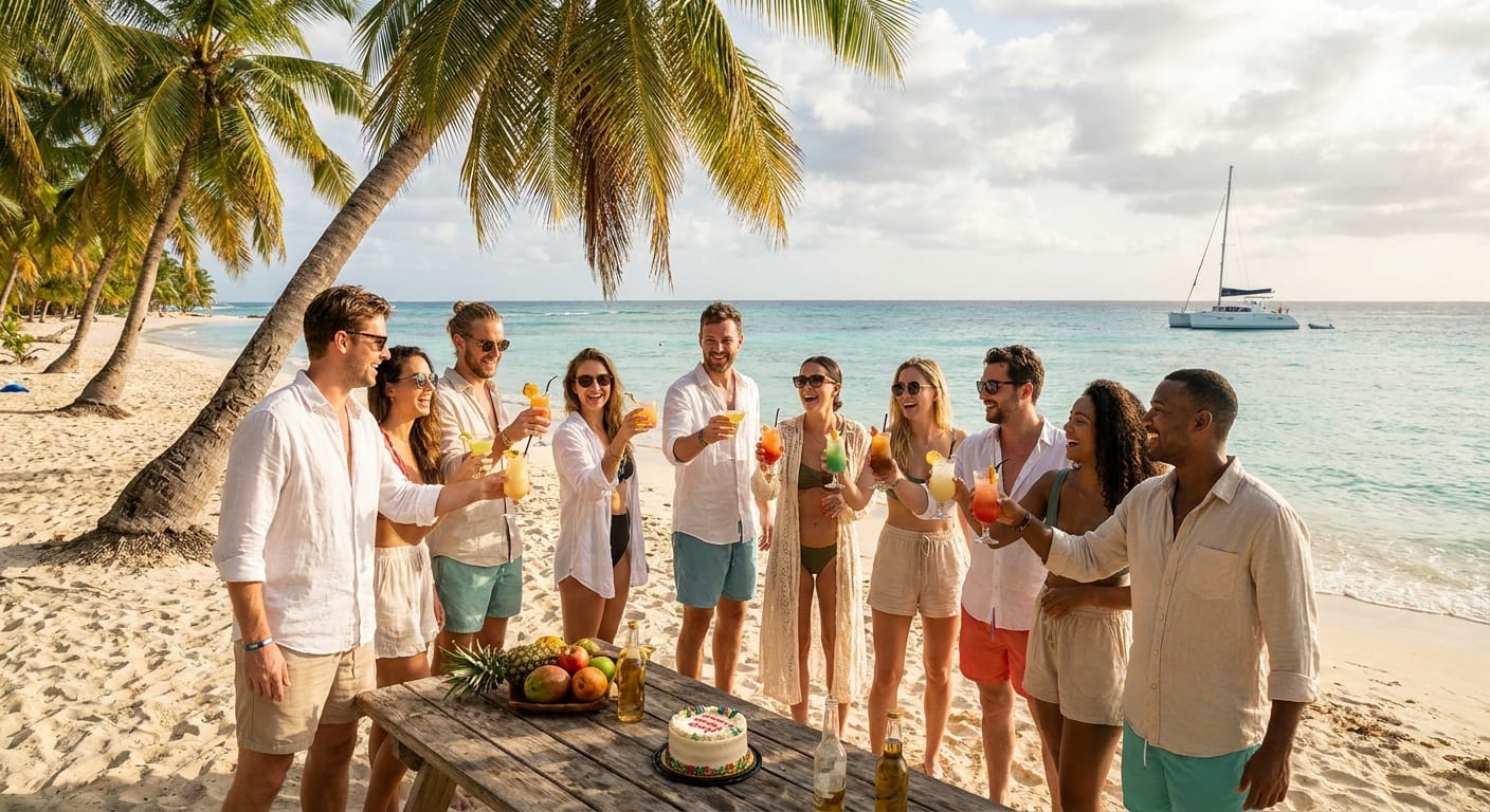 cumpleaños en Isla Saona